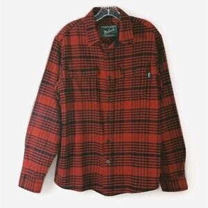 Woolrich Shirt Men's M Black Red NWOT Flannel Lumberjack Cabincore Grandpacore